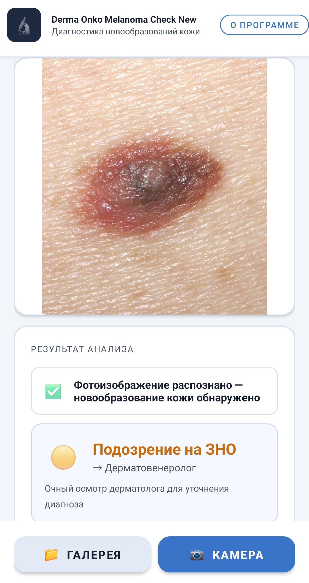 Скриншот приложения